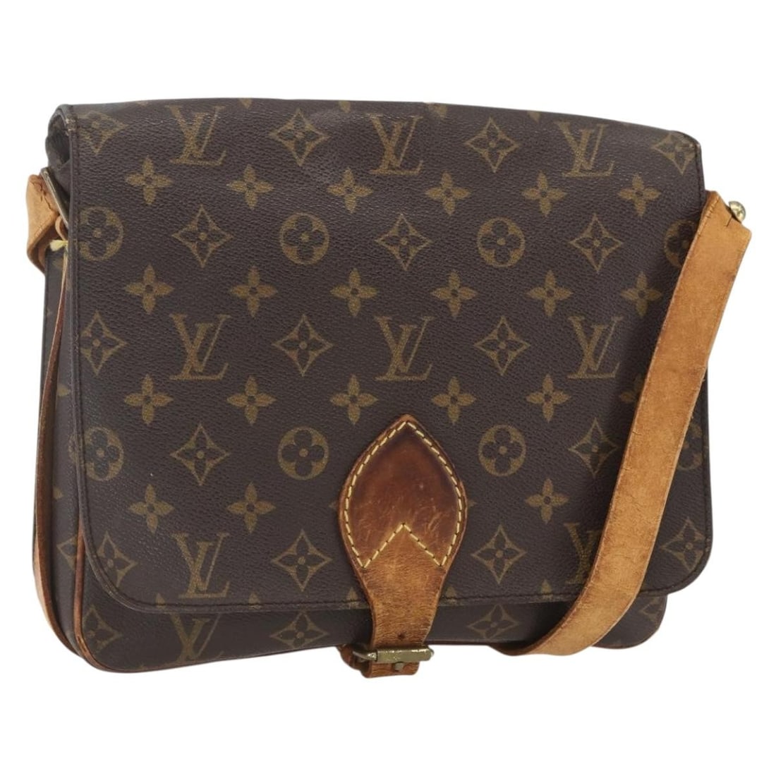 Monogram Canvas Cartouchiere GM Shoulder Bag M51252 by Louis Vuitton: Monogram Canvas Cartouchiere GM Shoulder Bag M51252 by Louis Vuitton This is a Louis Vuitton Monogram Cartouchiere GM shoulder bag crafted from signature monogram canvas. The bag features an adjustabl