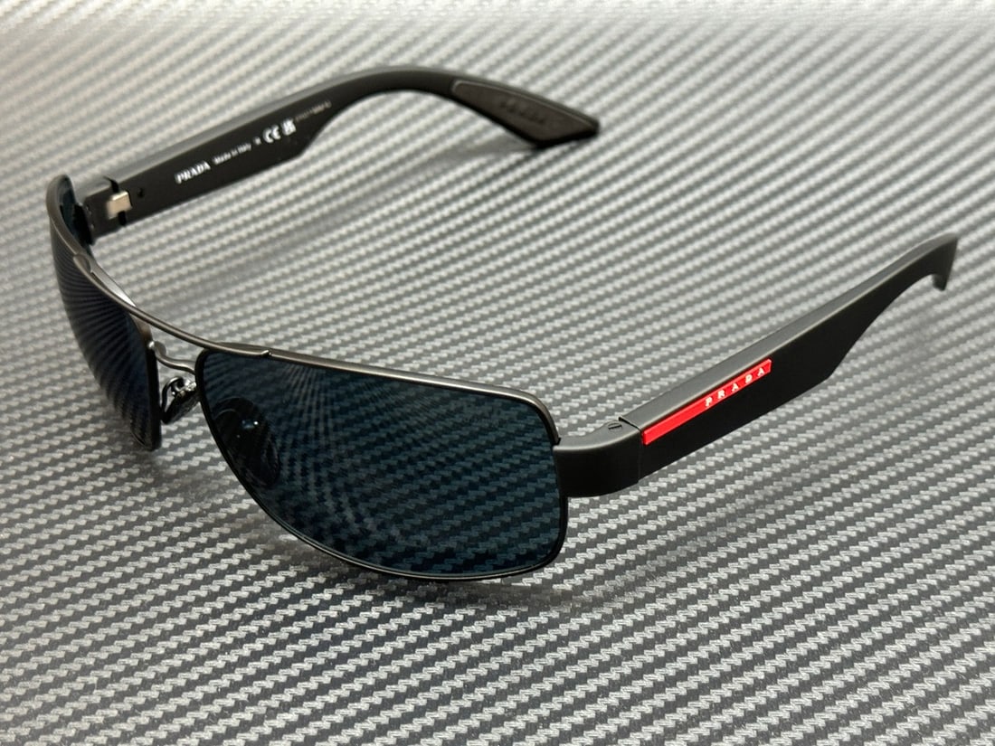 Prada Linea Rossa PS 50ZS 1BO09R Matte Black Blue Sunglasses with Authenticity Certificate (1 of 5)
