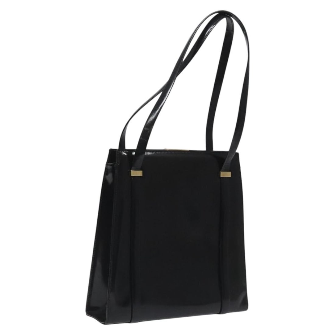 Gucci Black Patent Leather Shoulder Bag 001 1781 1735 Gold Hardware: Gucci Black Patent Leather Shoulder Bag 001 1781 1735 Gold Hardware This GUCCI shoulder bag is crafted from black and gold patent leather and features a classic rectangular silhouette. Designed for wo