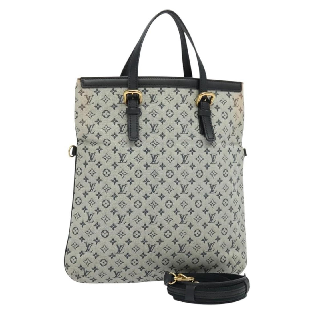Louis Vuitton Mini Monogram Francoise Blue Tote with Shoulder Strap M92208 (1 of 18)