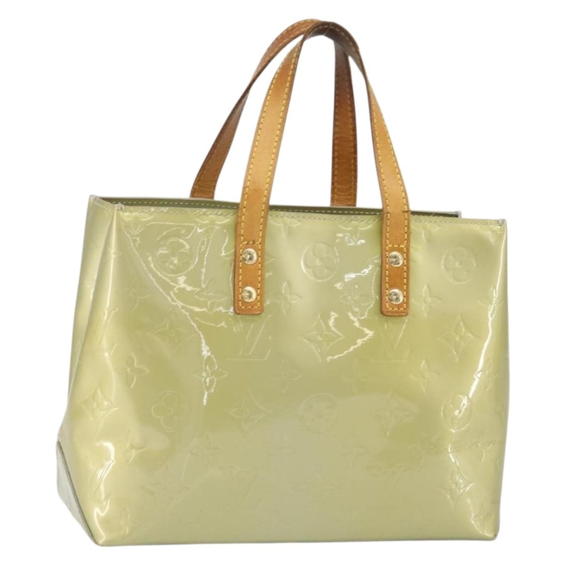 Louis Vuitton Reade PM Gris Monogram Vernis Patent Leather Handbag M91145: Louis Vuitton Reade PM Gris Monogram Vernis Patent Leather Handbag M91145 This Louis Vuitton Monogram Vernis Reade PM handbag is crafted from patent leather in the color Gris. Featuring a structured s