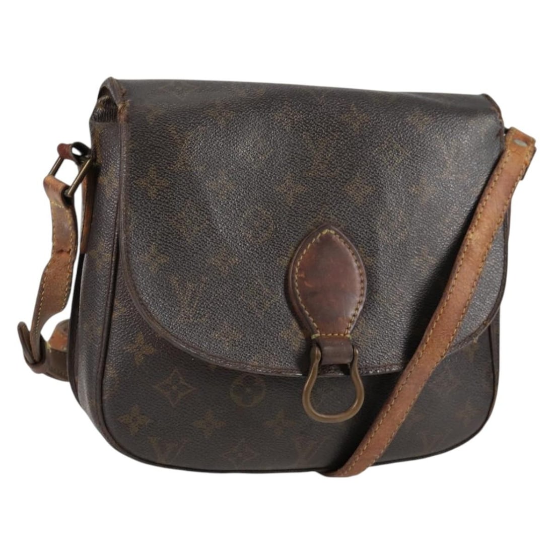 Louis Vuitton Monogram Saint Cloud GM Shoulder Bag M51242 Authentic: Louis Vuitton Monogram Saint Cloud GM Shoulder Bag M51242 Authentic This LOUIS VUITTON Monogram Saint Cloud GM Shoulder Bag is a stylish accessory crafted from durable Monogram Canvas. Its exterior sh