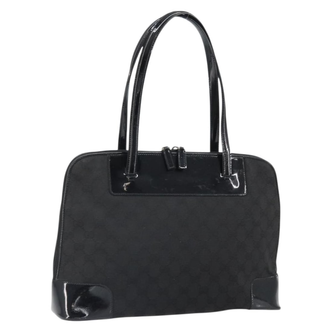 Gucci GG Canvas Black Gold Tote Bag 002 1122 3444 Italy: Gucci GG Canvas Black Gold Tote Bag 002 1122 3444 Italy This Gucci GG Canvas tote bag features a black and gold color scheme with the iconic GG canvas exterior. Designed for women, it offers a spaciou