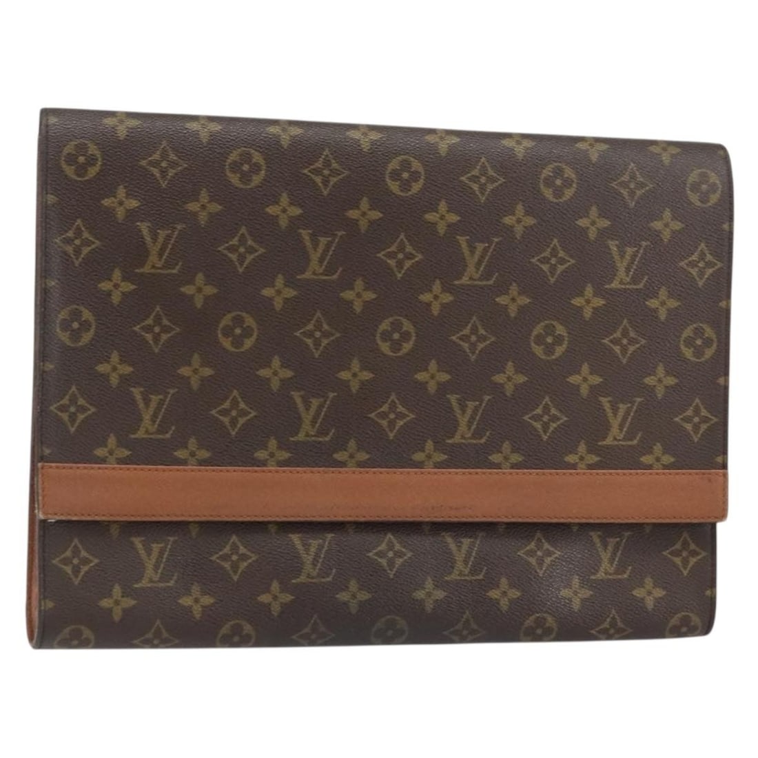 LOUIS VUITTON Monogram Clutch Bag M51801 Auth France (1 of 18)