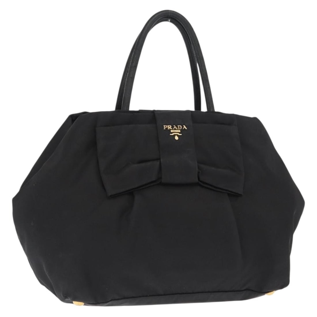 Prada Ribbon Series Black Nylon Handbag with Silver Accents (1 of 18)