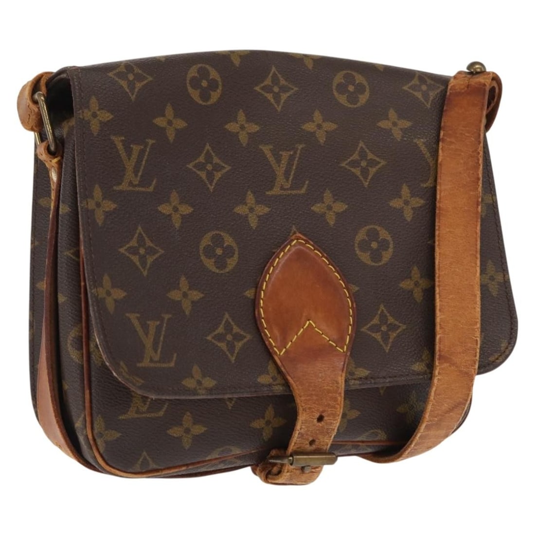 Monogram Canvas Cartouchiere MM Shoulder Bag by Louis Vuitton M51253 (1 of 18)