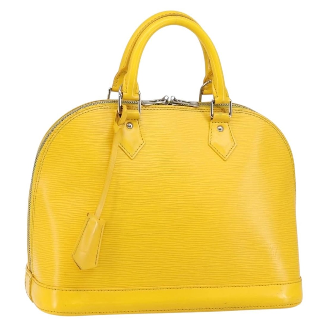 LOUIS VUITTON Epi Alma PM Hand Bag Yellow Mimosa M40951 Auth: LOUIS VUITTON Epi Alma PM Hand Bag Yellow Mimosa M40951 Auth This authentic LOUIS VUITTON Epi Alma PM Hand Bag in vibrant Yellow Mimosa is a stylish addition to any wardrobe. Crafted from durable Epi