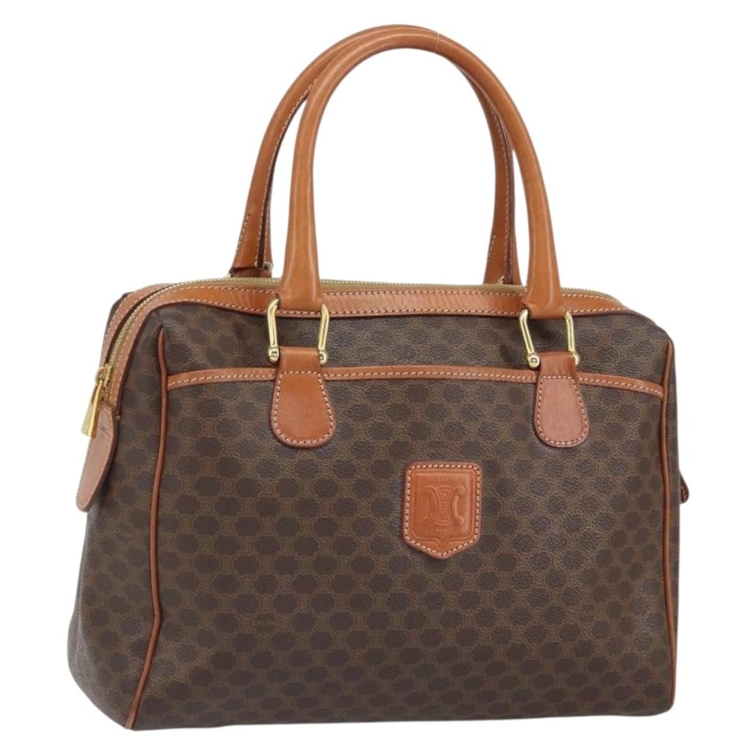 CELINE Macadam Beige PVC Canvas Handbag with Dust Bag (1 of 18)