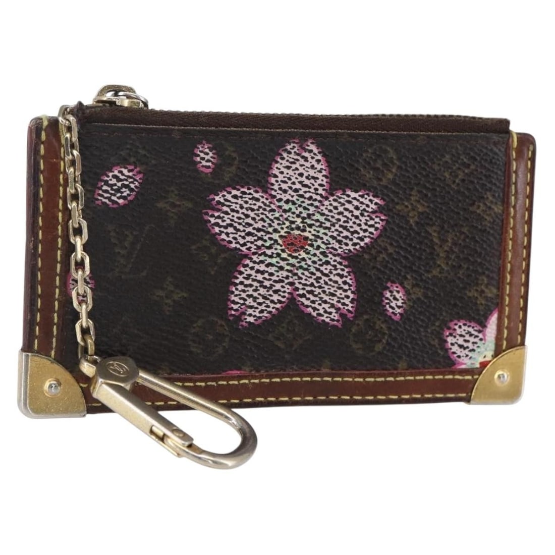 LOUIS VUITTON Monogram Cherry Blossom Coin Purse M92015 Auth (1 of 18)