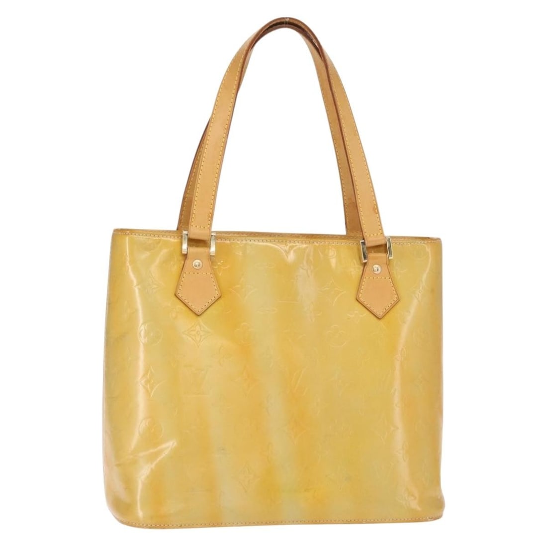 LOUIS VUITTON Monogram Vernis Houston Hand Bag Gris M91053 Authentic (1 of 18)