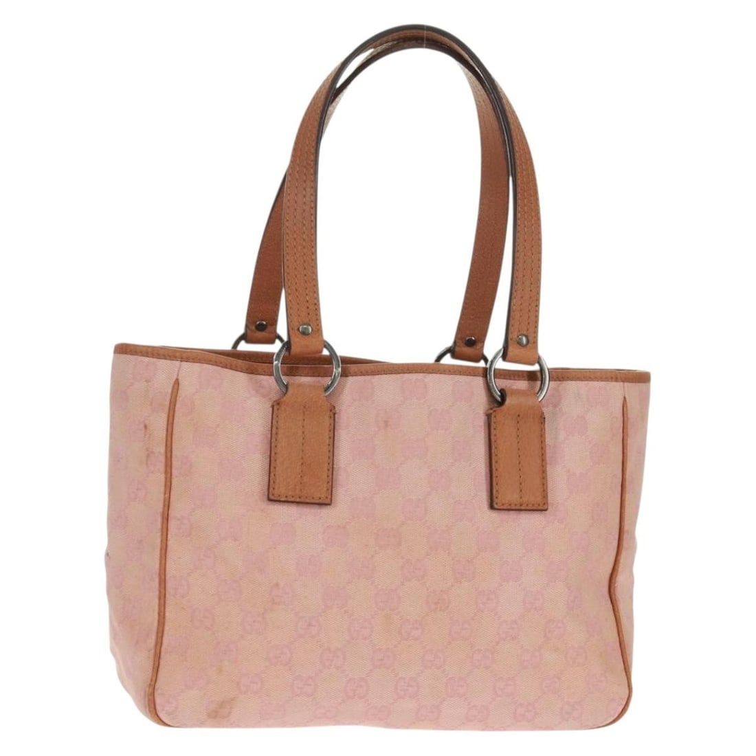 Pink GG Canvas Tote Handbag by Gucci Model 113019: Pink GG Canvas Tote Handbag by Gucci Model 113019 This GUCCI GG Canvas Tote Bag features a pink exterior and is crafted from durable canvas. Designed for women, it offers ample space for daily essenti