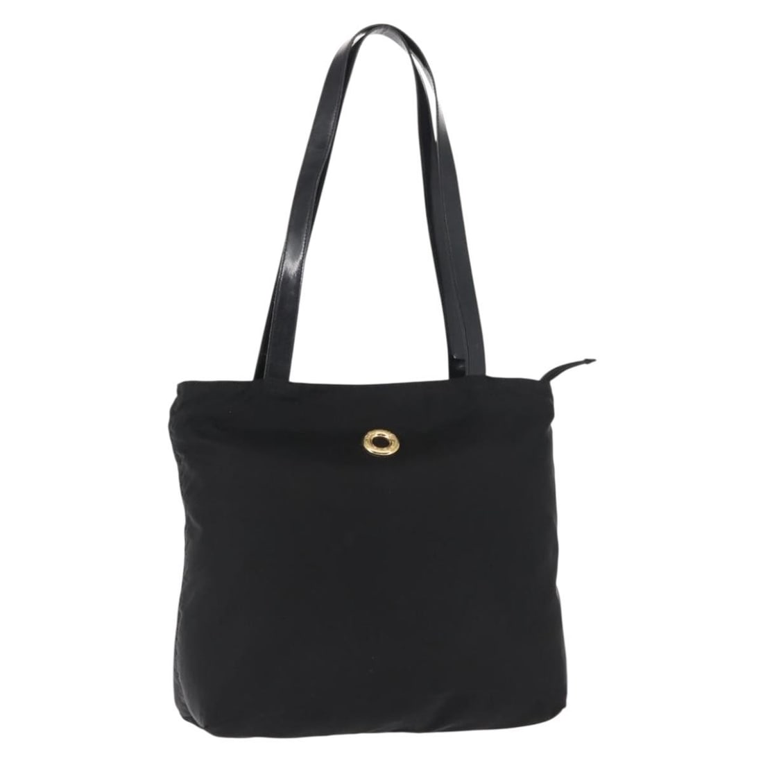 Black Nylon Tote by Celine Italy 29cm x 27cm x 11cm: Black Nylon Tote by Celine Italy 29cm x 27cm x 11cm This Celine tote bag for women is crafted from black nylon and features a spacious design suitable for daily use. Made in Italy, it offers a lightwe