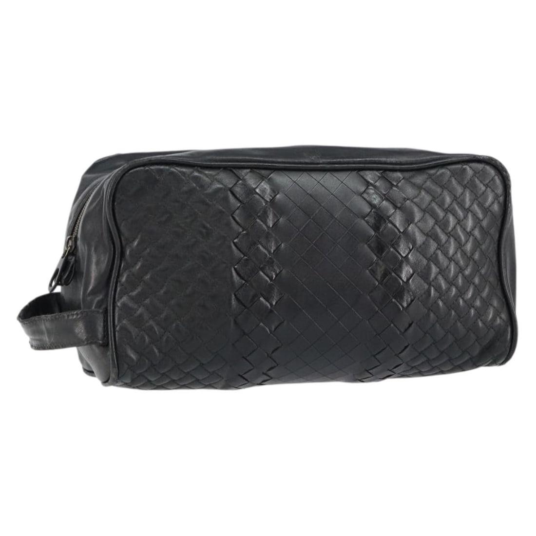 BOTTEGA VENETA Black Intrecciato Leather Clutch Bag Italy (1 of 18)