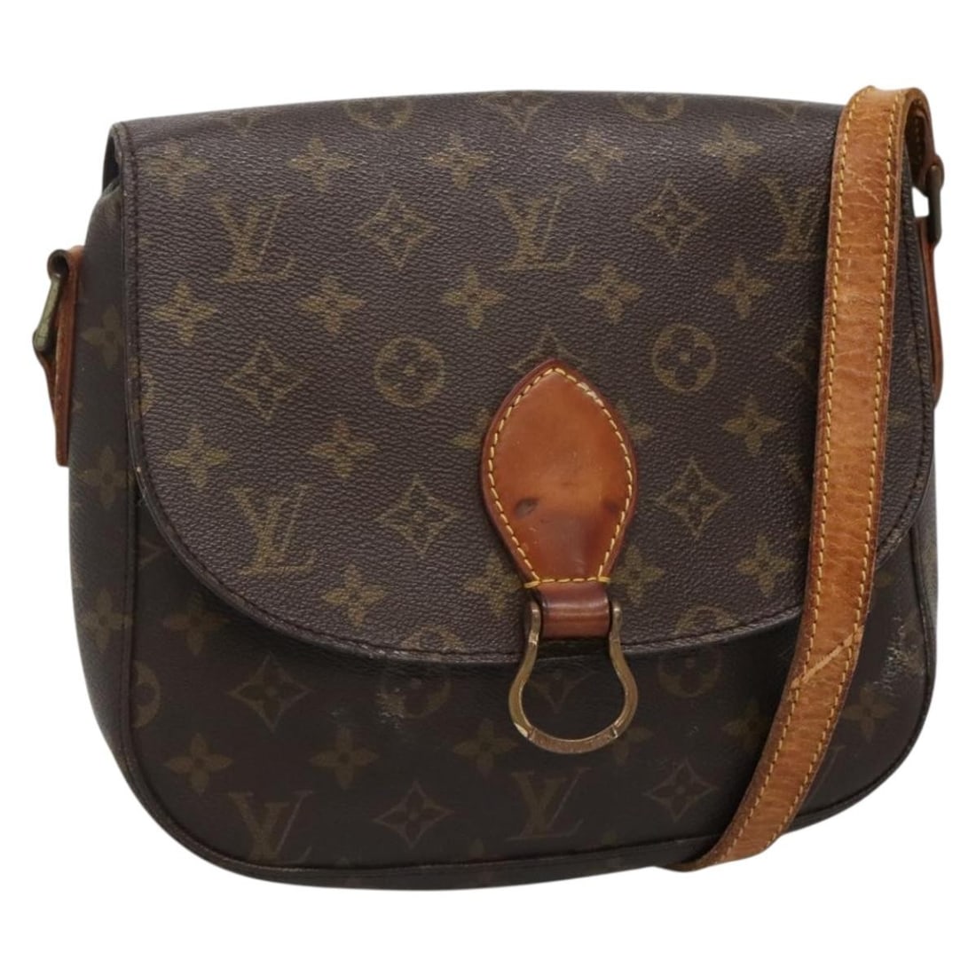 LOUIS VUITTON Monogram Saint Cloud GM Shoulder Bag M51242 Auth France (1 of 18)