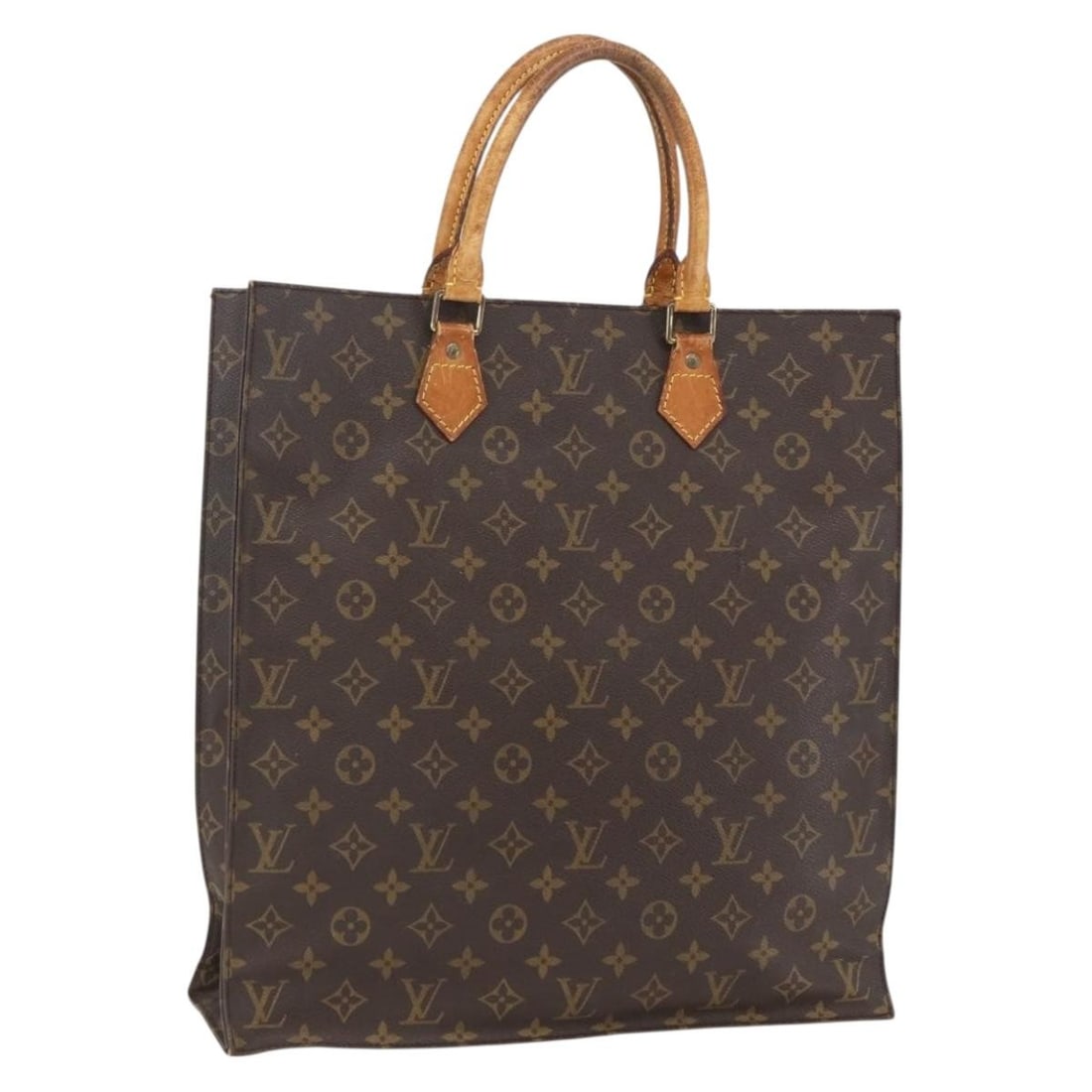 Louis Vuitton Sac Plat Monogram Canvas Tote Bag M51140 France: Louis Vuitton Sac Plat Monogram Canvas Tote Bag M51140 France This Louis Vuitton Monogram Sac Plat handbag features the iconic Monogram Canvas exterior and offers a spacious, structured design. Made i