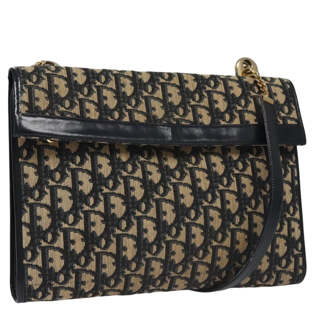 Christian Dior Navy Trotter Canvas Shoulder Bag for Women France: Christian Dior Navy Trotter Canvas Shoulder Bag for Women France This Christian Dior Trotter Canvas Shoulder Bag features a classic navy exterior with the signature Trotter canvas material. Designed f