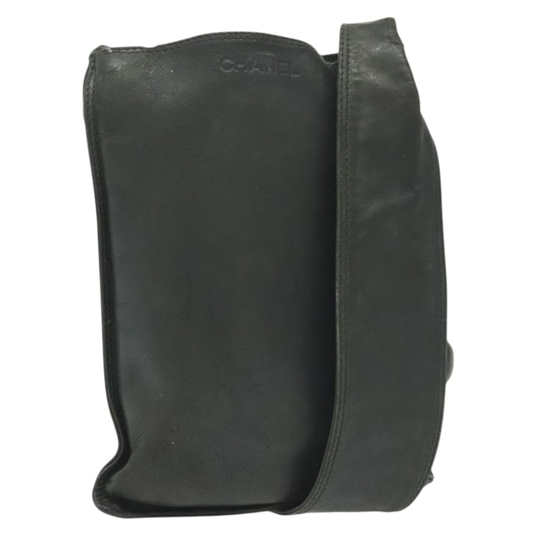 CHANEL Dark Green Leather Shoulder Bag Made in Italy (1 of 18)