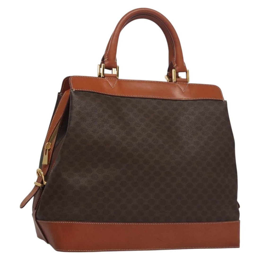 Celine Macadam Pattern Brown PVC Leather Handbag for Women (1 of 18)