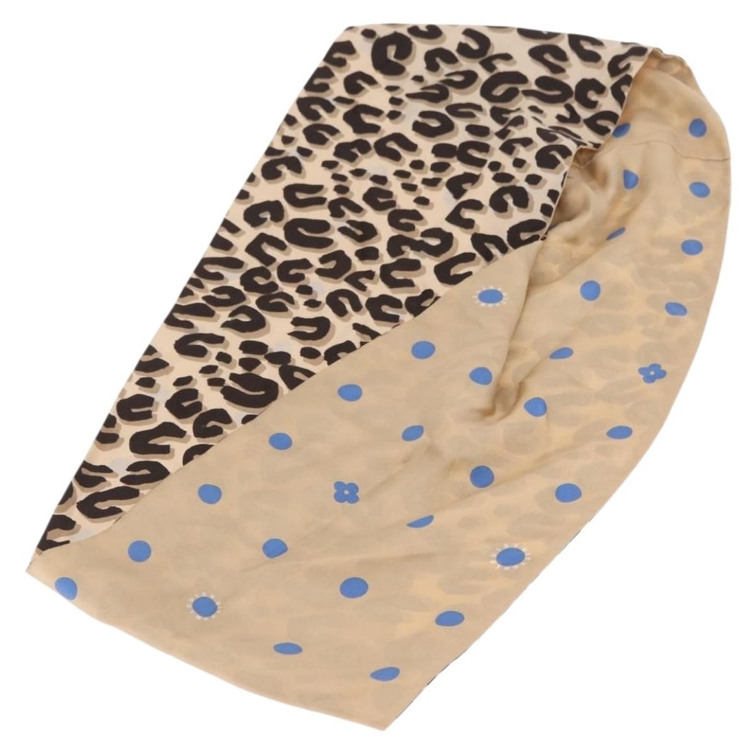 Beige Silk Leopard Print Scarf by Louis Vuitton Italy (1 of 9)