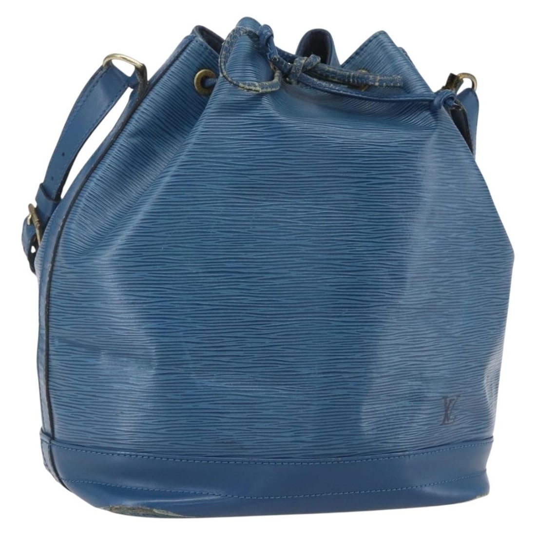 Louis Vuitton Epi Leather Noe Bag in Toledo Blue M44005 Shoulder Style: Louis Vuitton Epi Leather Noe Bag in Toledo Blue M44005 Shoulder Style This Louis Vuitton Epi Noe Shoulder Bag is crafted in Toledo Blue Epi leather and features a classic bucket shape. The bag offers