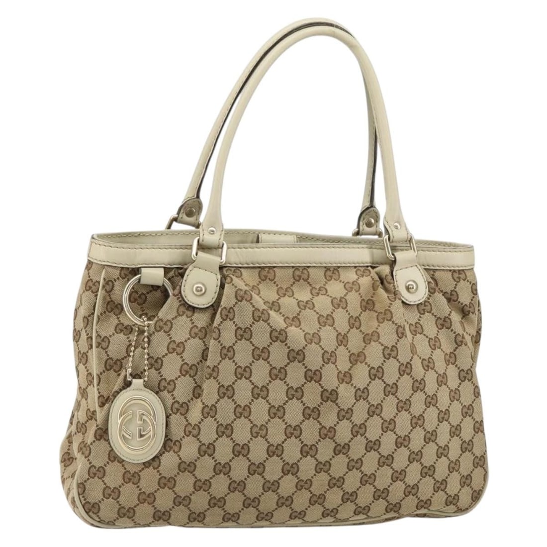 Beige Gold GG Canvas Sukey Tote by Gucci Model 296835 Italy (1 of 18)