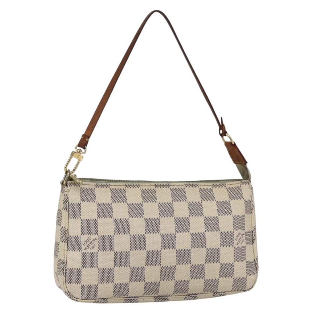LOUIS VUITTON Damier Azur Pochette Accessoires Pouch N51986 Auth (1 of 18)