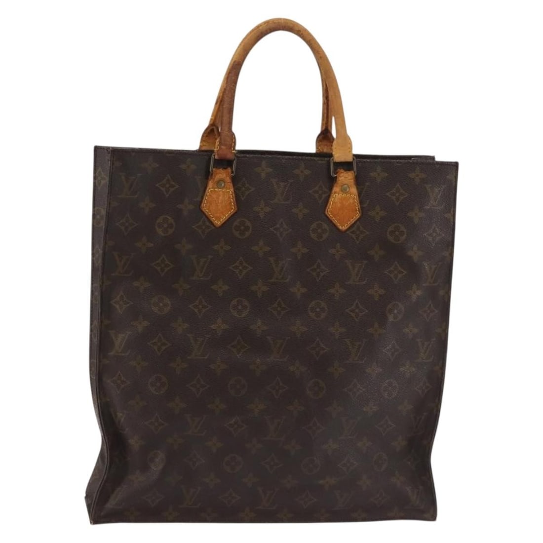 LOUIS VUITTON Monogram Sac Plat Hand Bag M51140 Authentic France: LOUIS VUITTON Monogram Sac Plat Hand Bag M51140 Authentic France Introducing the iconic LOUIS VUITTON Monogram Sac Plat Hand Bag (M51140), a timeless piece that showcases the brand's renowned craftsma