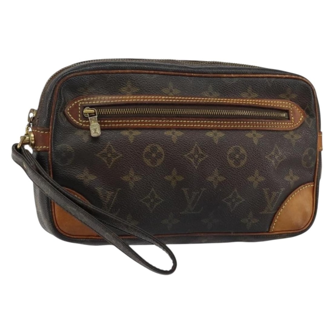 LOUIS VUITTON Monogram Marly Dragonne GM Clutch Bag M51825 Auth: LOUIS VUITTON Monogram Marly Dragonne GM Clutch Bag M51825 Auth This authentic Louis Vuitton Monogram Marly Dragonne GM Clutch Bag is a stylish accessory that showcases the iconic Monogram canvas exte
