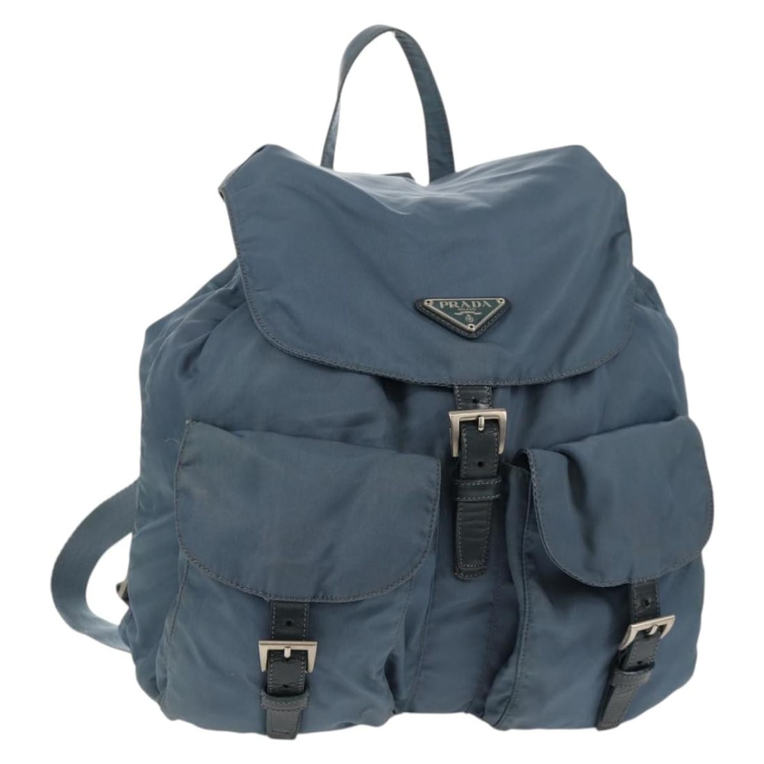 PRADA Light Blue Nylon Backpack Authentic Made in Italy: PRADA Light Blue Nylon Backpack Authentic Made in Italy This authentic PRADA backpack combines style and functionality with its sleek light blue nylon exterior. Crafted in Italy, it features a spaciou