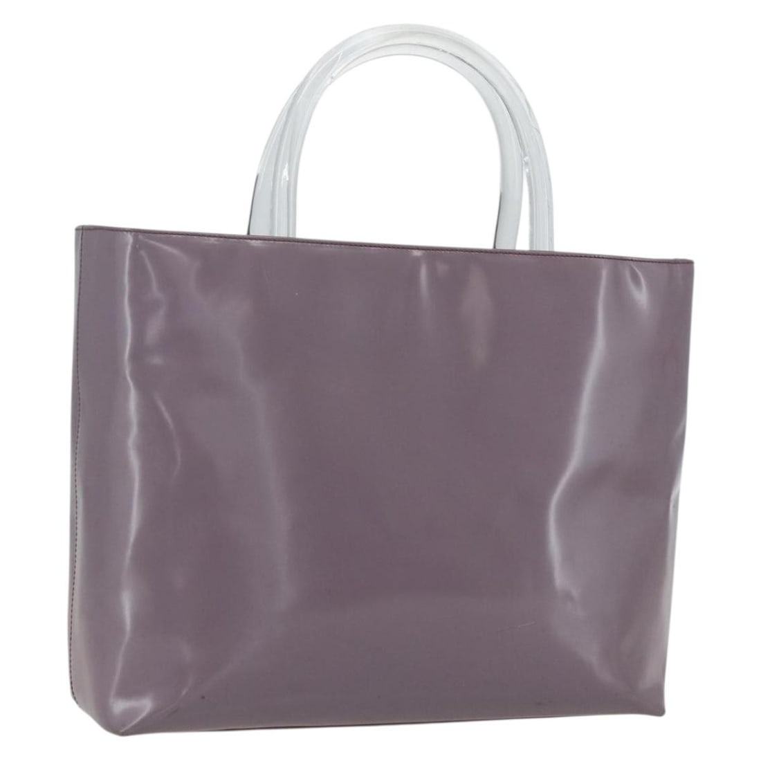 PRADA Purple Silver Patent Leather Hand Bag Italy Authentic (1 of 18)