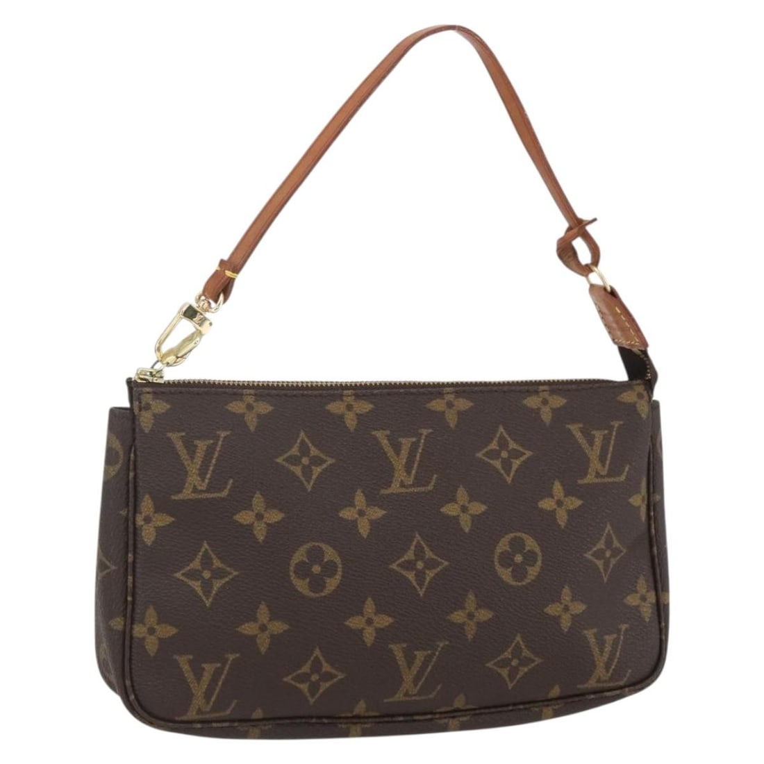 Louis Vuitton M51980 Monogram Canvas Pouch Made in France: Louis Vuitton M51980 Monogram Canvas Pouch Made in France This Louis Vuitton Monogram Pochette Accessoires pouch features the iconic monogram canvas exterior. The pouch has signs of heavy use includin