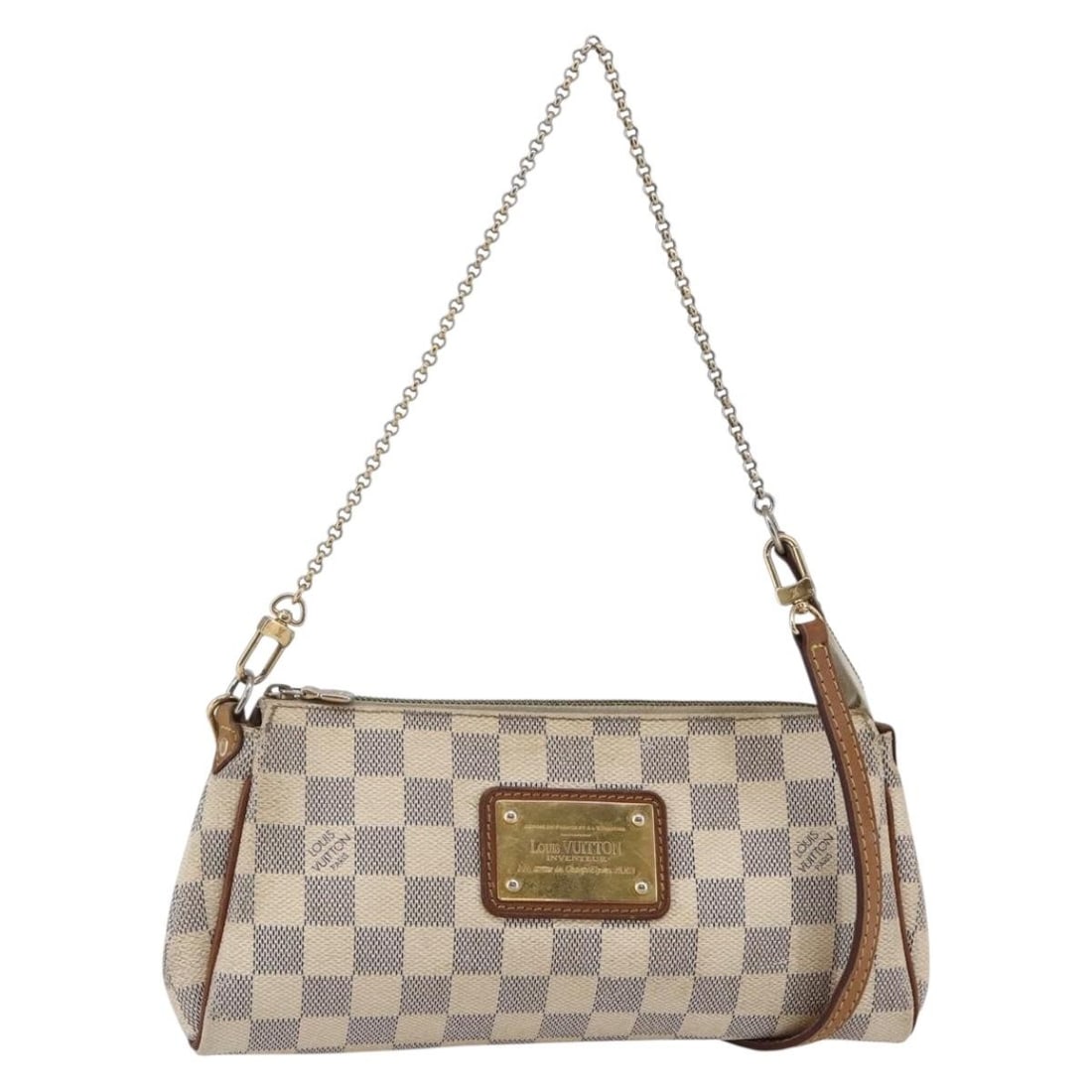 LOUIS VUITTON Damier Azur Eva Shoulder Bag N55214 Authentic 2way (1 of 18)