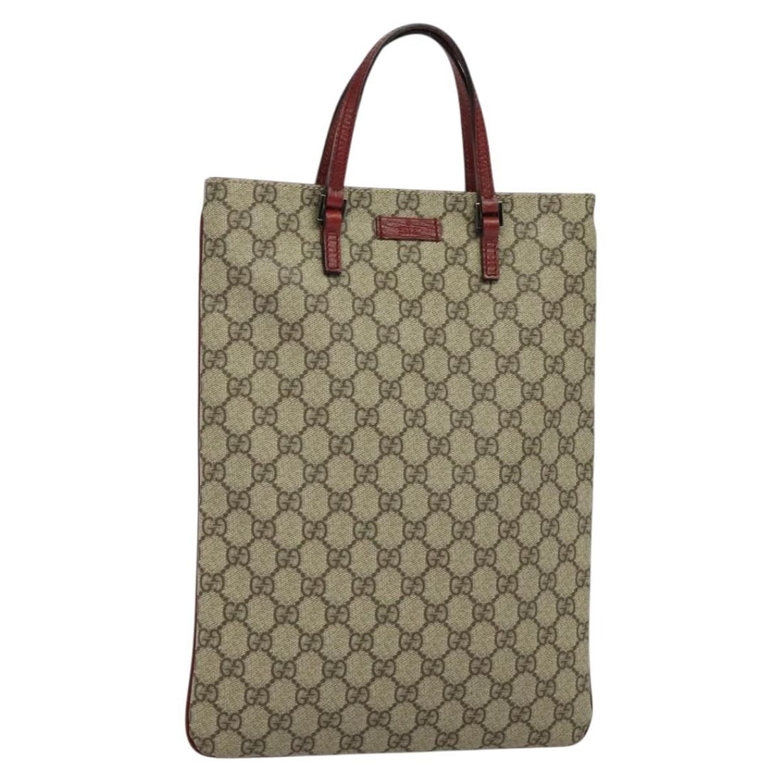 GUCCI GG Supreme Beige Silver Hand Bag PVC 117551 Authentic Made in Italy: GUCCI GG Supreme Beige Silver Hand Bag PVC 117551 Authentic Made in Italy This GUCCI GG Supreme Hand Bag is a stylish accessory crafted from durable PVC leather, featuring a sophisticated beige and si