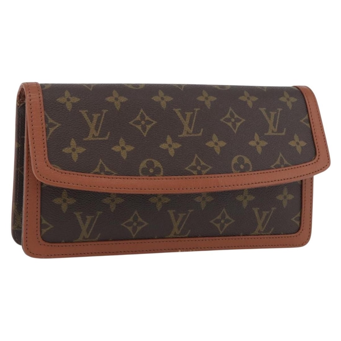 Louis Vuitton Monogram Canvas Pochette Dam PM Clutch Bag M51812 France: Louis Vuitton Monogram Canvas Pochette Dam PM Clutch Bag M51812 France This is a Louis Vuitton Monogram Pochette Dam PM clutch bag, crafted from monogram canvas. Designed for women, it features a clas