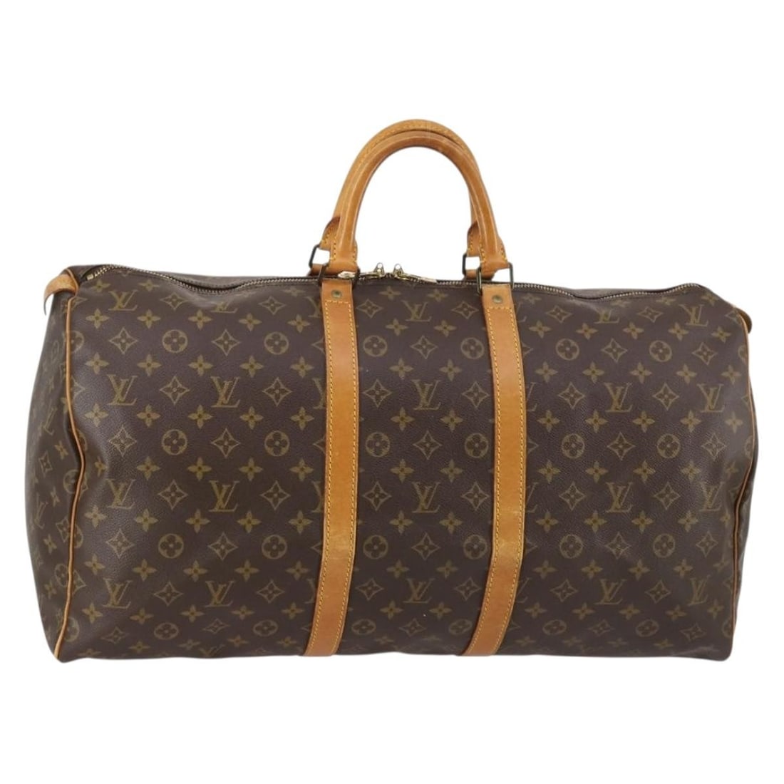 LOUIS VUITTON Monogram Keepall 55 Boston Bag M41424 Auth MI8908 (1 of 18)