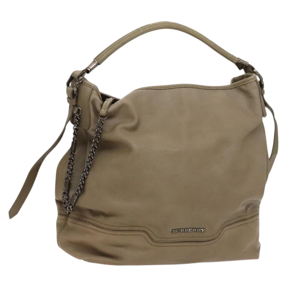 Burberry Beige Leather Women's Shoulder Bag Made in Turkey: Burberry Beige Leather Women's Shoulder Bag Made in Turkey This Burberry shoulder bag features a beige leather exterior and is designed for women. The bag offers ample space with its structured silhou