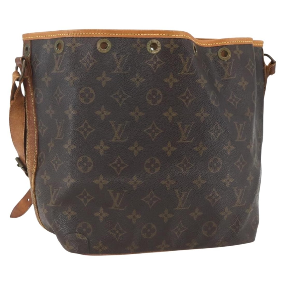 Louis Vuitton Monogram Canvas Petit Noe Shoulder Bag Model M42226: Louis Vuitton Monogram Canvas Petit Noe Shoulder Bag Model M42226 This Louis Vuitton Petit Noe shoulder bag features the iconic Monogram canvas and is crafted in France. The bag has a structured silho