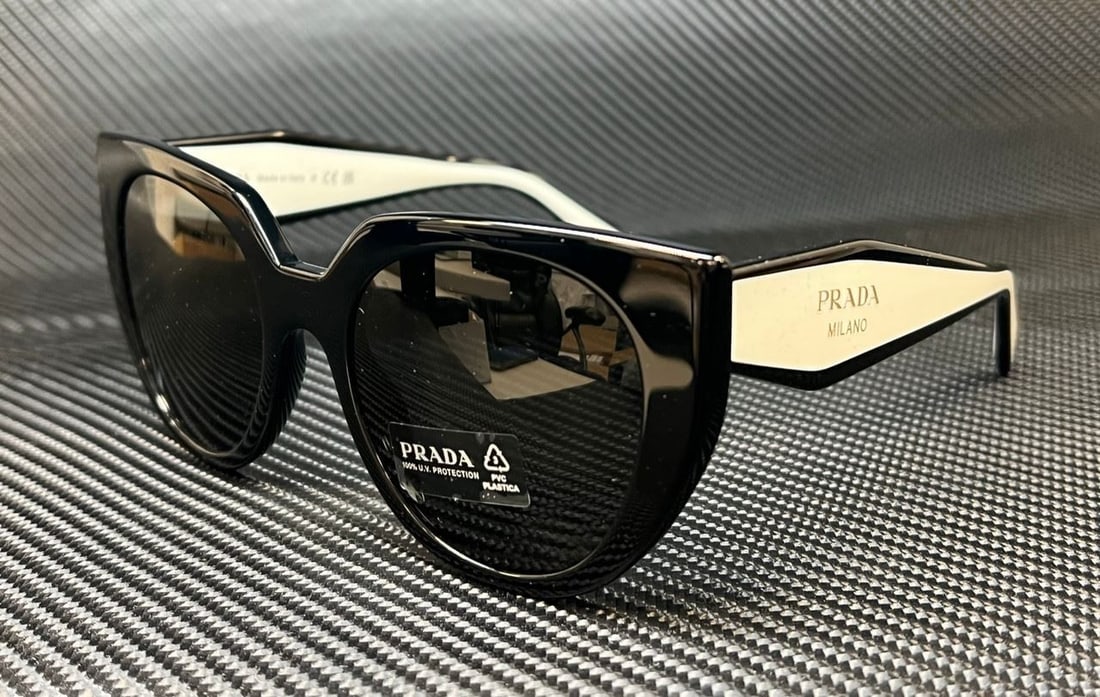 PRADA PR 14WS 09Q5S0 Black Cat Eye Women's Sunglasses with Gradient Lenses (1 of 5)