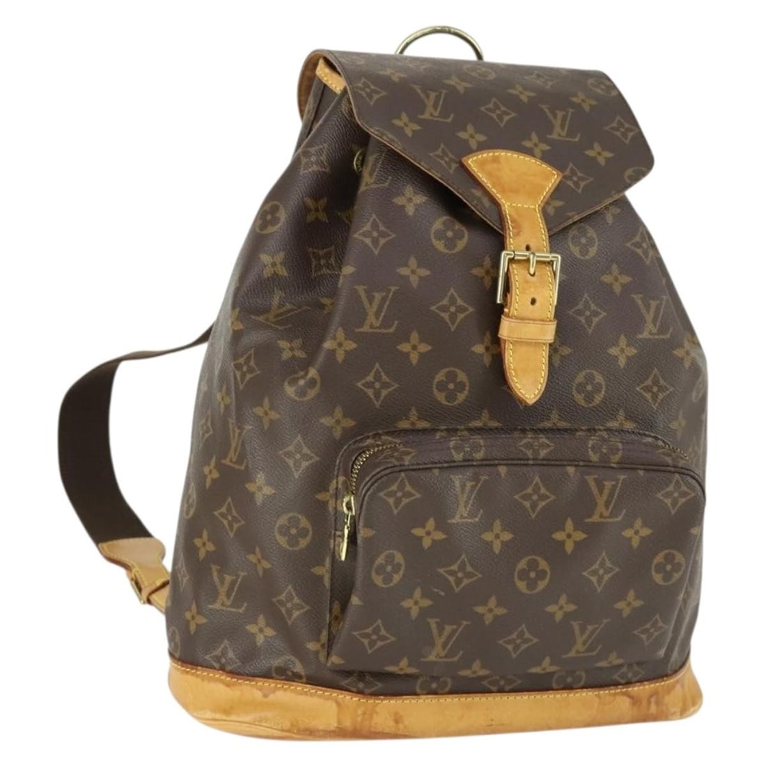 Monogram Canvas Louis Vuitton Montsouris GM Backpack M51135: Monogram Canvas Louis Vuitton Montsouris GM Backpack M51135 This Louis Vuitton Montsouris GM backpack features the iconic Monogram canvas exterior with adjustable shoulder straps. It is crafted in Fra