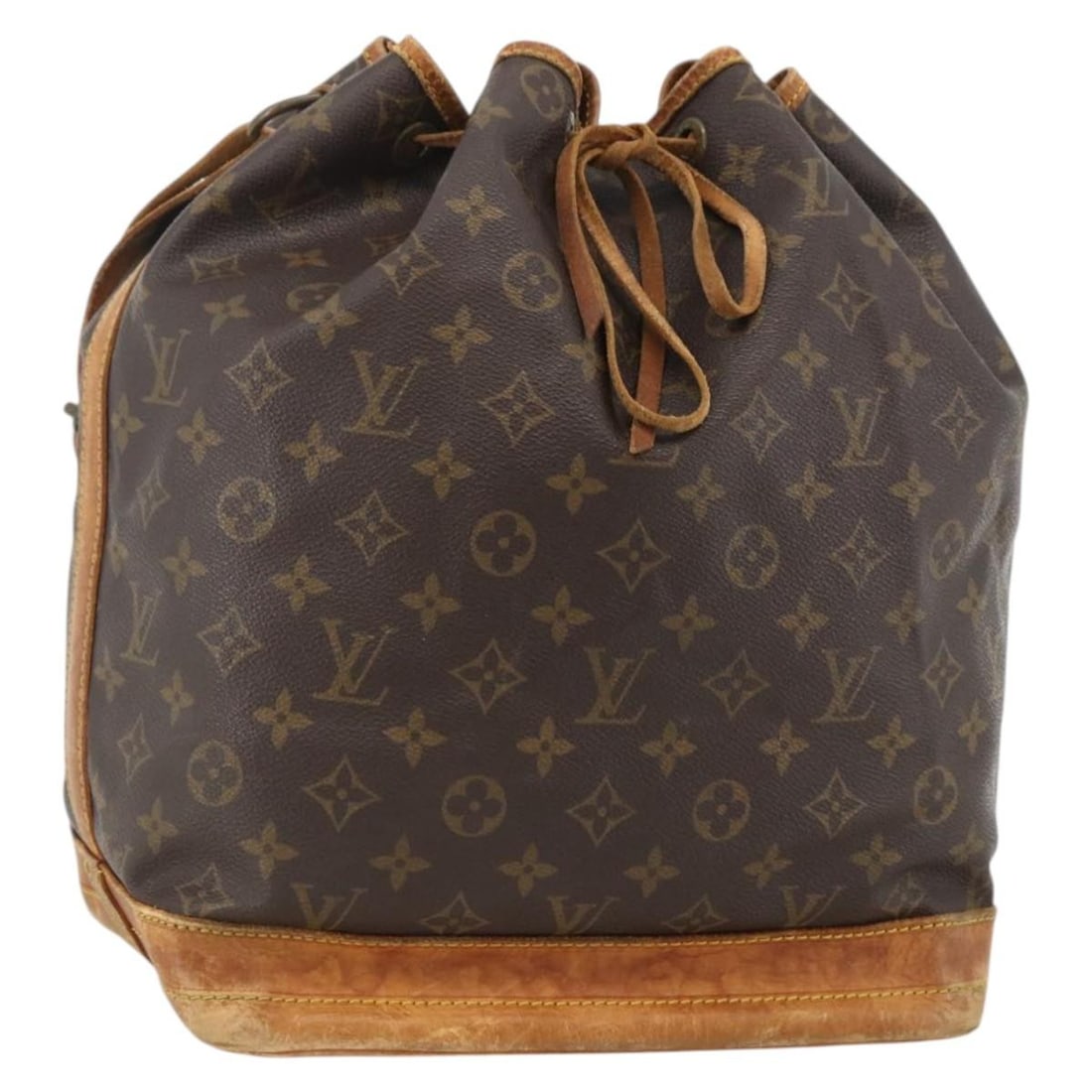 Louis Vuitton Noe Monogram Canvas Shoulder Bag M42224 France: Louis Vuitton Noe Monogram Canvas Shoulder Bag M42224 France This Louis Vuitton Monogram Noe Shoulder Bag, style M42224, features the iconic Monogram Canvas exterior in classic monogram color. Designe