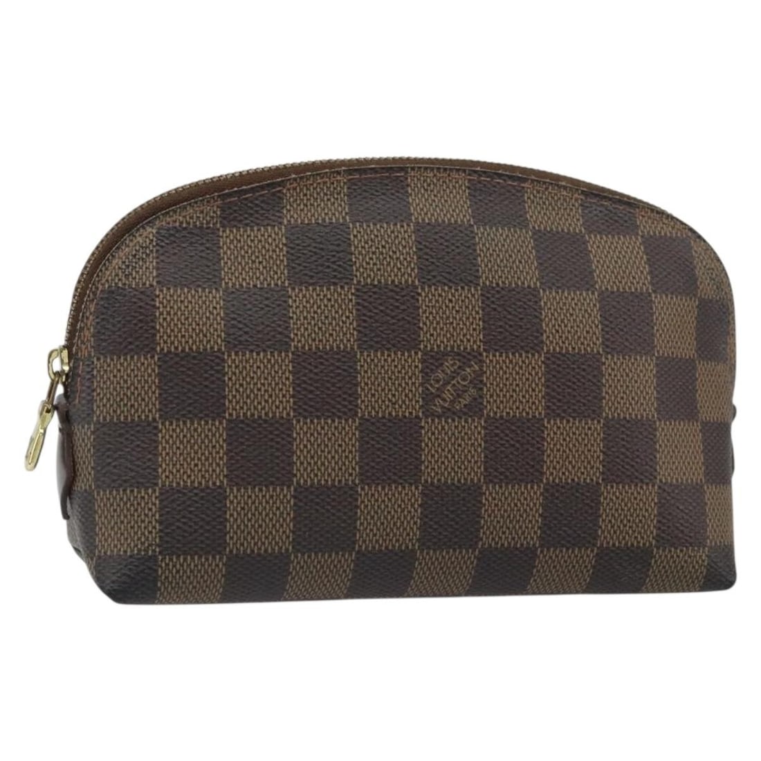 Louis Vuitton Damier Ebene Canvas Cosmetic Pouch PM Model N47516: Louis Vuitton Damier Ebene Canvas Cosmetic Pouch PM Model N47516 This is a Louis Vuitton Damier Ebene Pochette Cosmetic PM Pouch, featuring the signature Damier Ebene canvas exterior. The pouch is mad