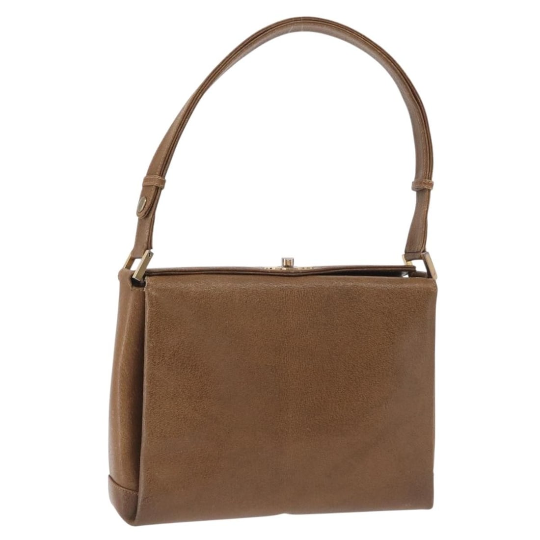 Brown Leather Gucci Shoulder Bag with Gold Accents Italy (1 of 18)