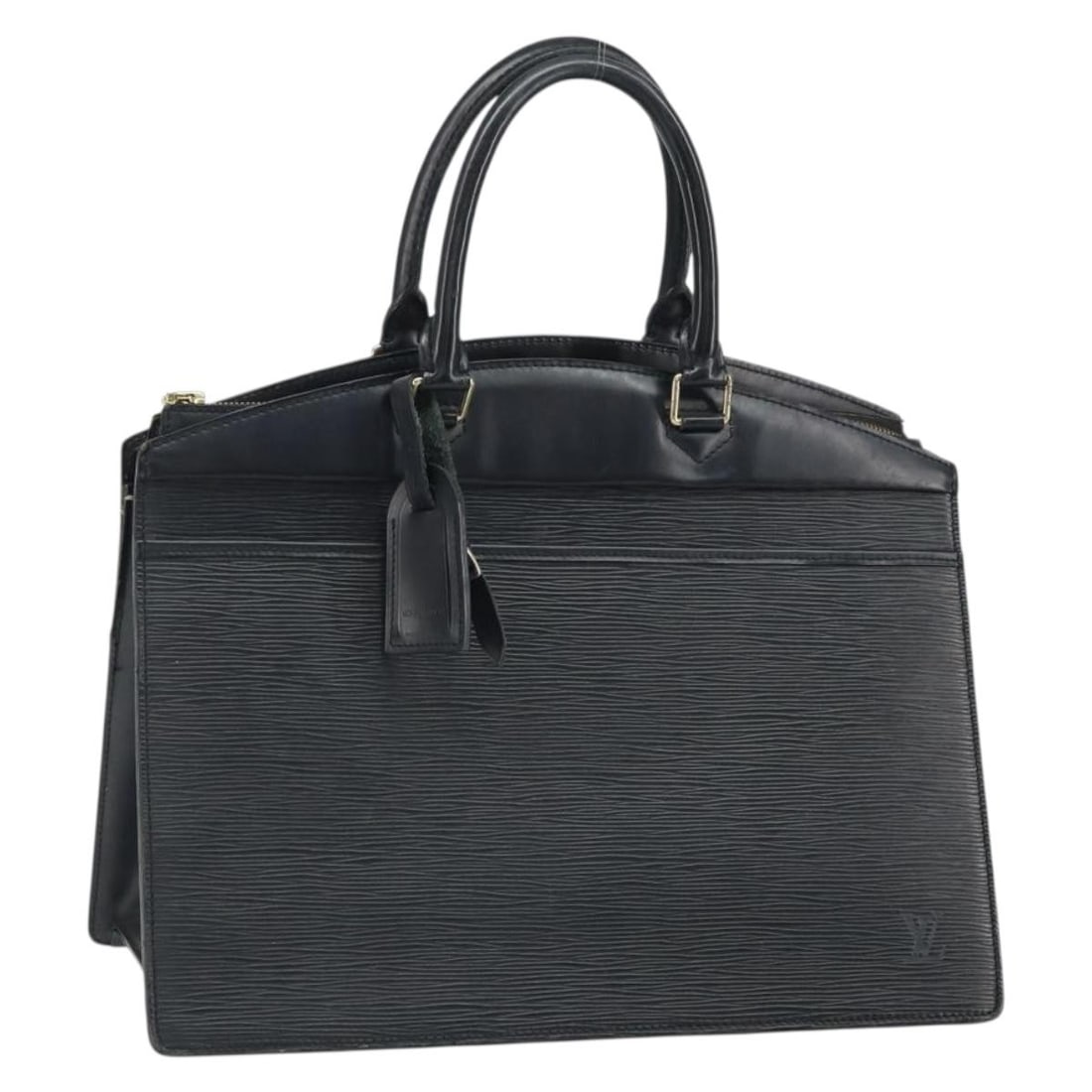 Louis Vuitton Riviera Epi Leather Black Handbag M48182 France: Louis Vuitton Riviera Epi Leather Black Handbag M48182 France This Louis Vuitton Epi Riviera Hand Bag in Noir (black) features the iconic Epi leather with a structured silhouette. The bag includes a n