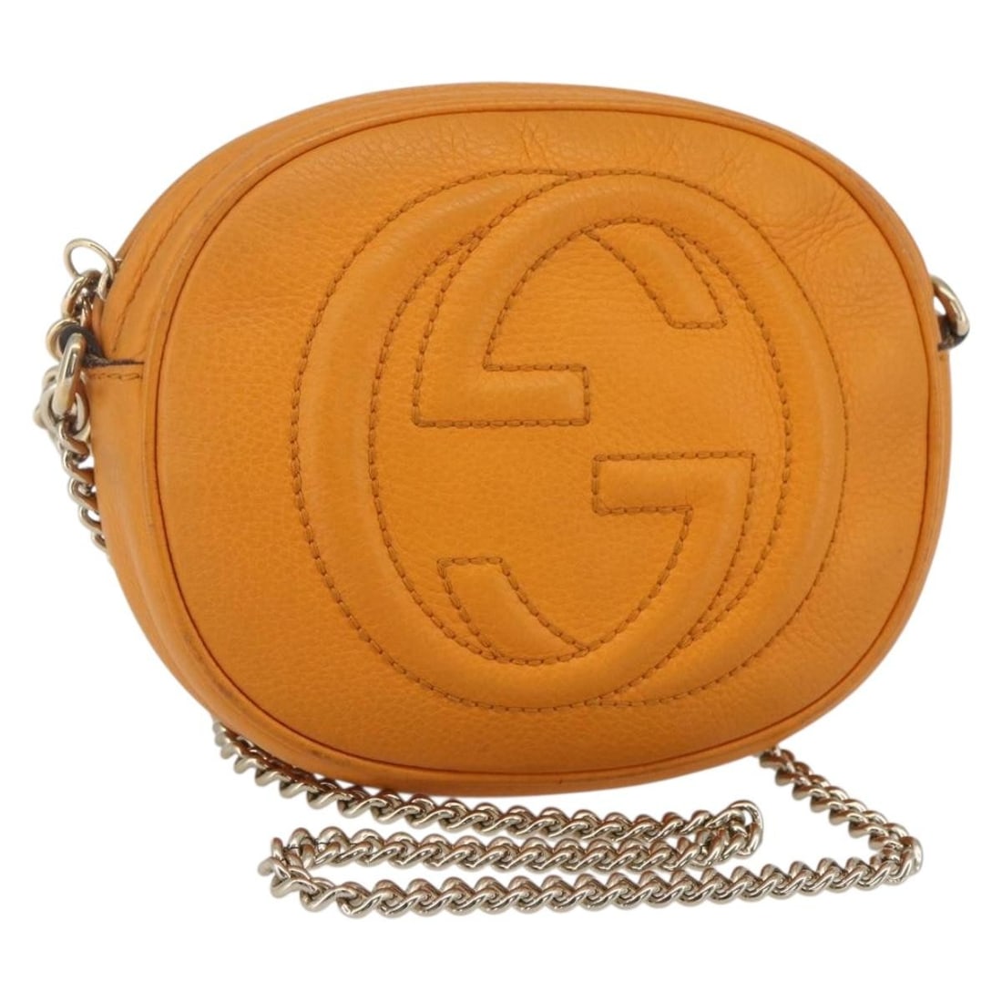 Orange Suede Leather Soho Chain Shoulder Bag by Gucci 353965 (1 of 18)