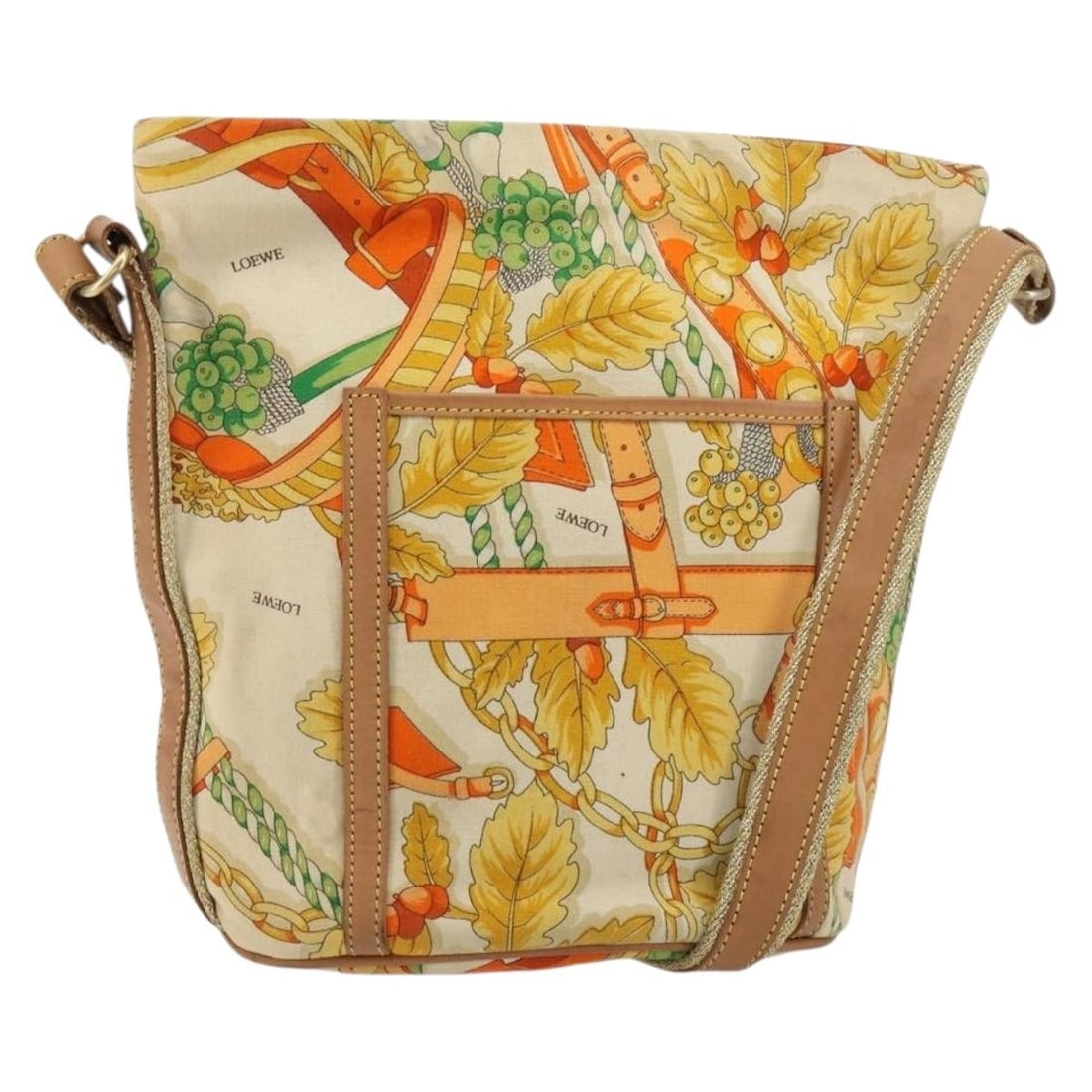 LOEWE Beige Canvas Shoulder Bag Spain Authentic 149682 (1 of 18)