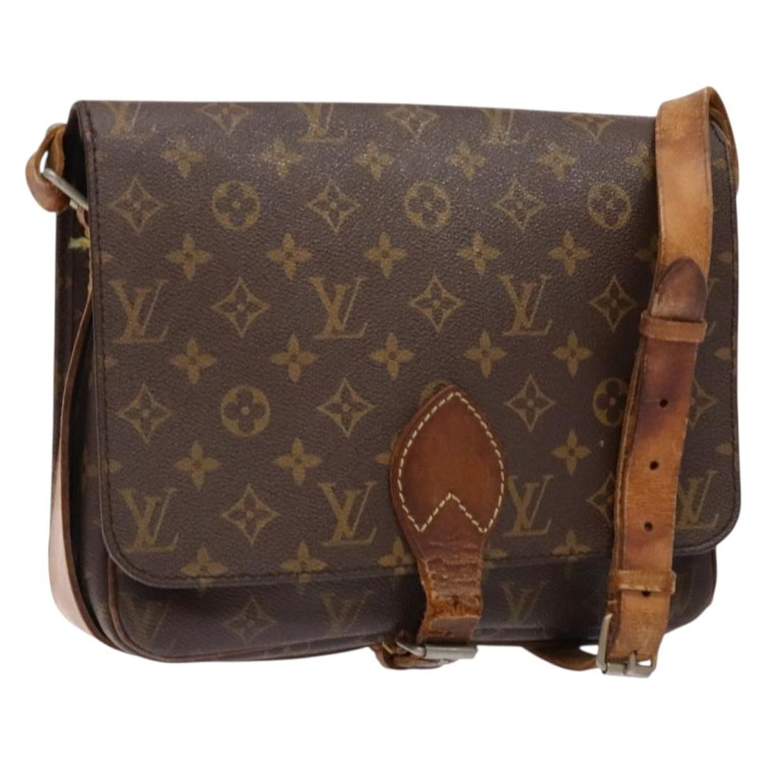 LOUIS VUITTON Monogram Cartouchiere GM Shoulder Bag M51252 Made in France (1 of 18)