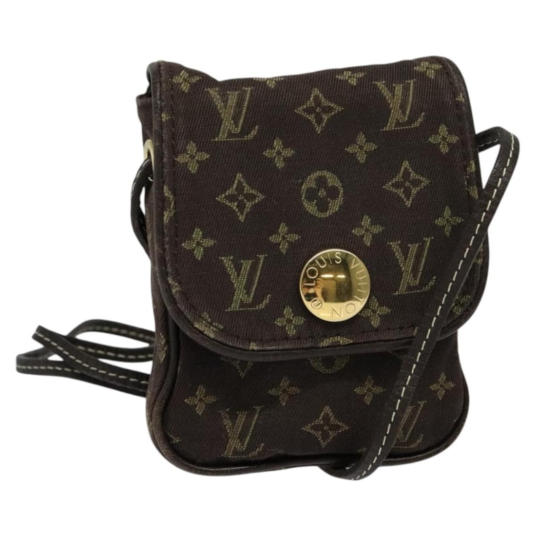 LOUIS VUITTON Monogram Mini Pochette Cancun Pouch Brown M95313 Auth (1 of 18)