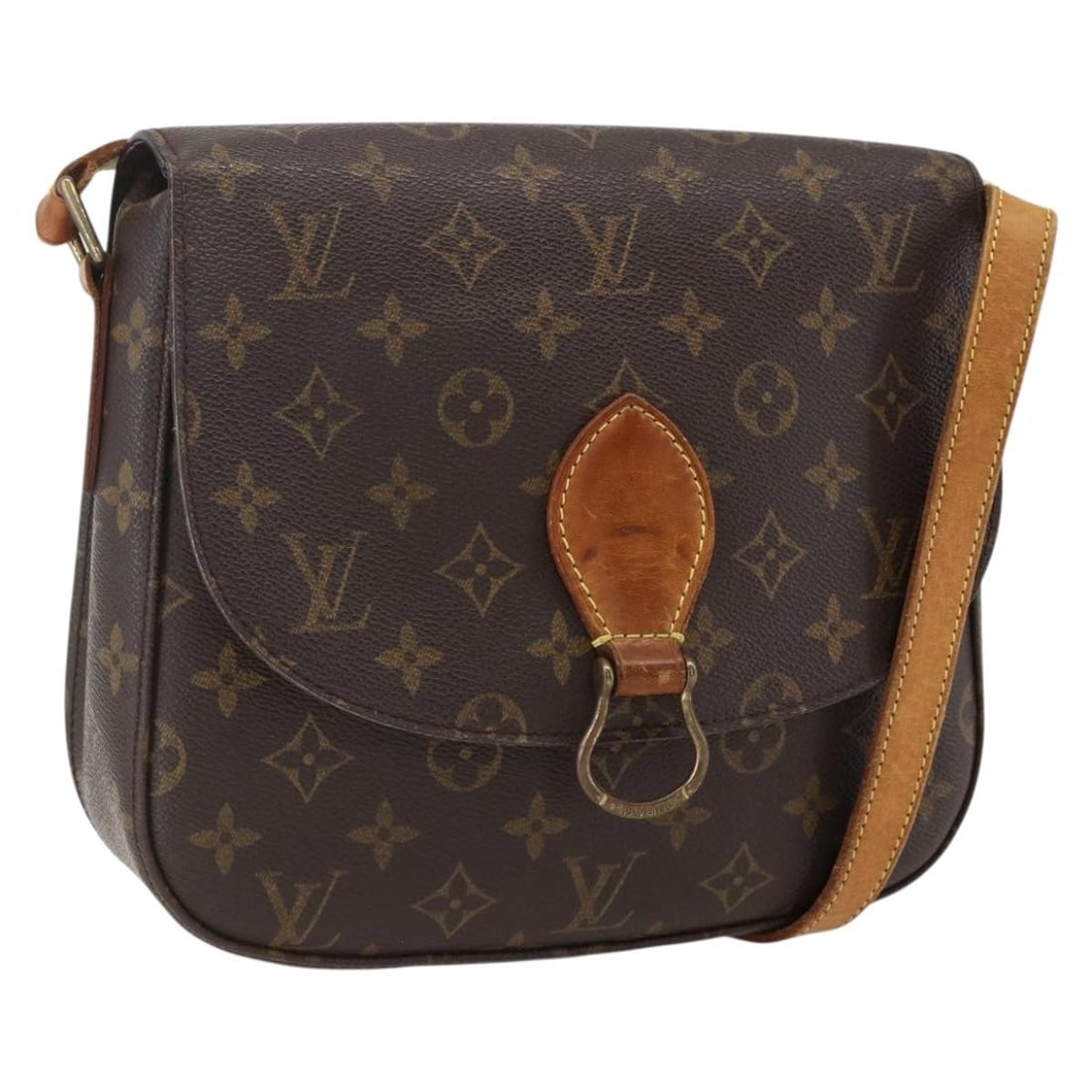 Louis Vuitton Monogram Canvas Saint Cloud GM Shoulder Bag M51242: Louis Vuitton Monogram Canvas Saint Cloud GM Shoulder Bag M51242 This Louis Vuitton Monogram Saint Cloud GM Shoulder Bag is crafted from the brand's signature monogram canvas with leather accents. Mad