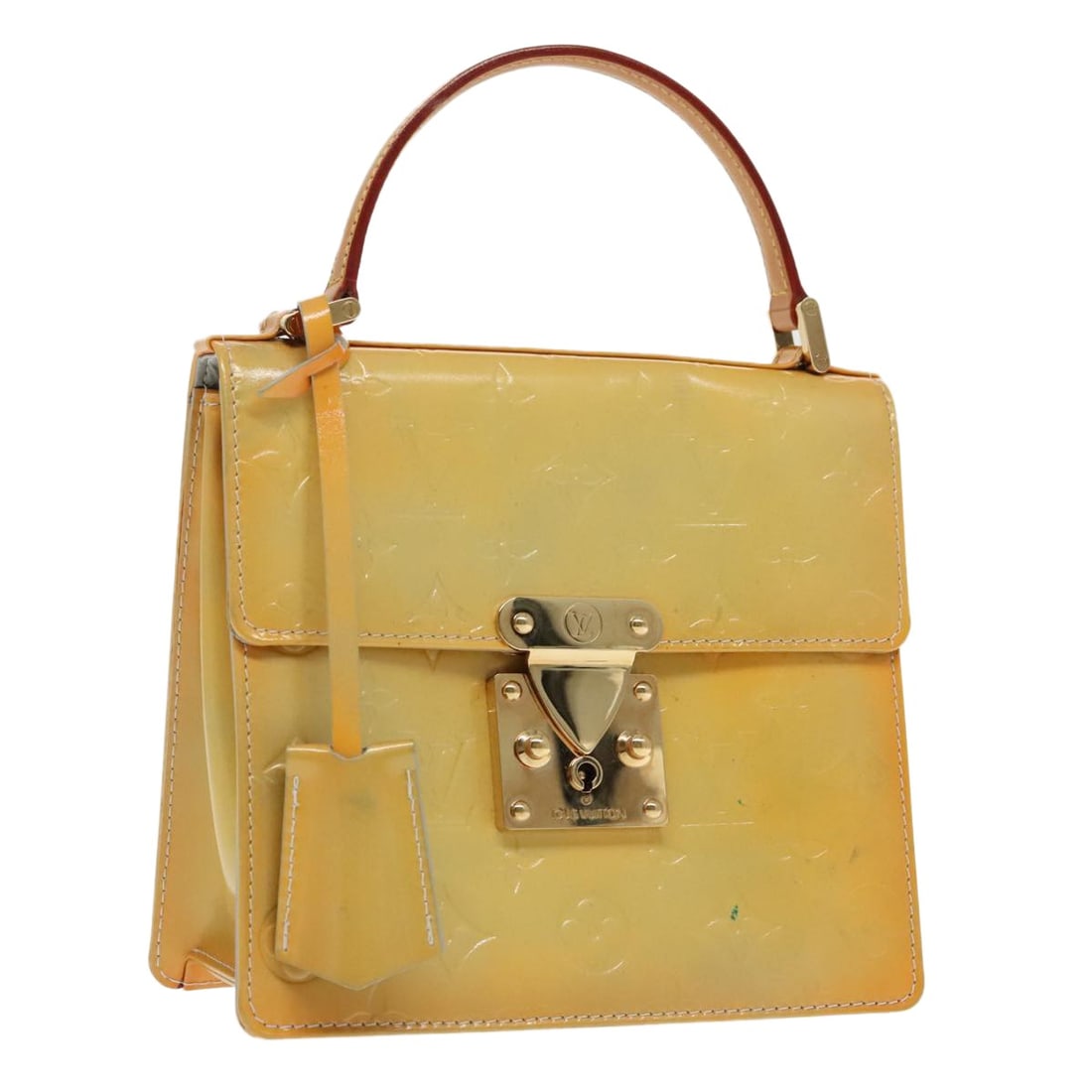 Louis Vuitton Spring Street Gris Patent Leather Handbag Monogram Vernis M91029: Louis Vuitton Spring Street Gris Patent Leather Handbag Monogram Vernis M91029 This Louis Vuitton Monogram Vernis Spring Street handbag in Gris features a patent leather exterior with the signature mo