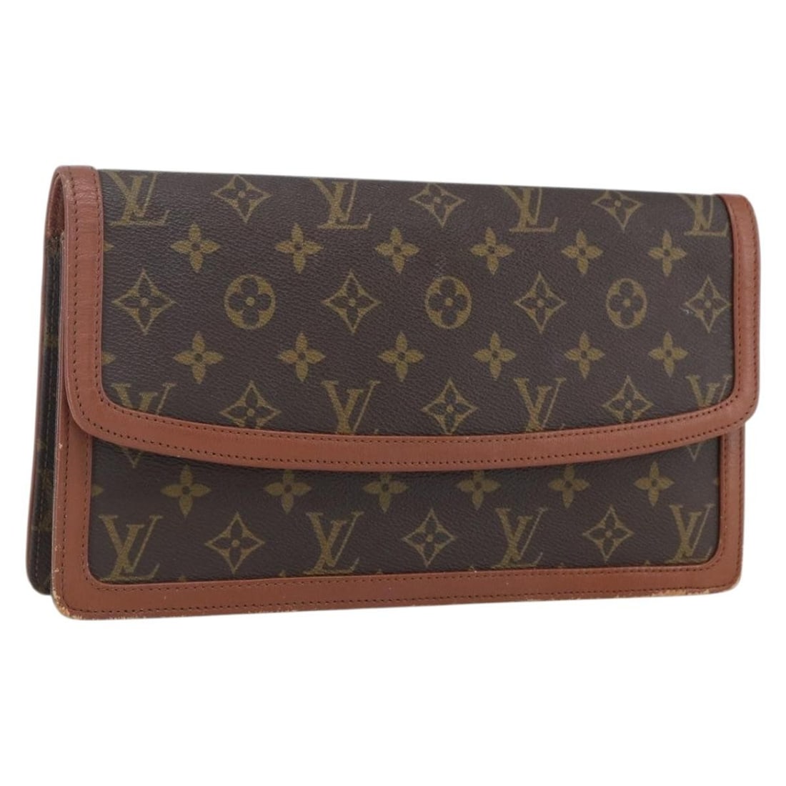 Louis Vuitton Monogram Canvas Pochette GM M51810 Clutch France: Louis Vuitton Monogram Canvas Pochette GM M51810 Clutch France This Louis Vuitton Monogram Pochette Dam GM clutch bag features the iconic Monogram canvas exterior. The bag measures approximately 29 cm